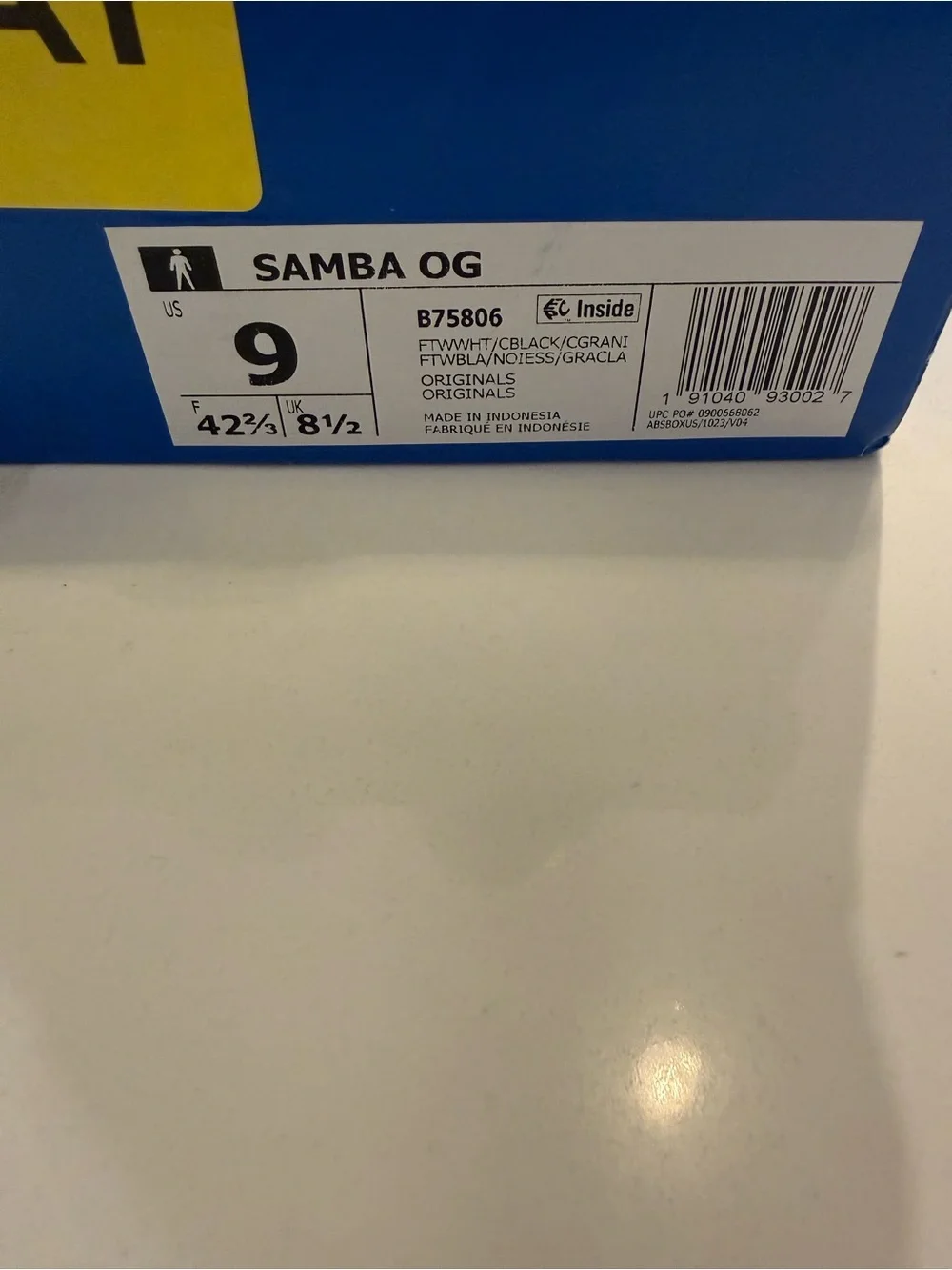 adidas Samba OG Men’s Sneakers - White / Black / Brown Sole